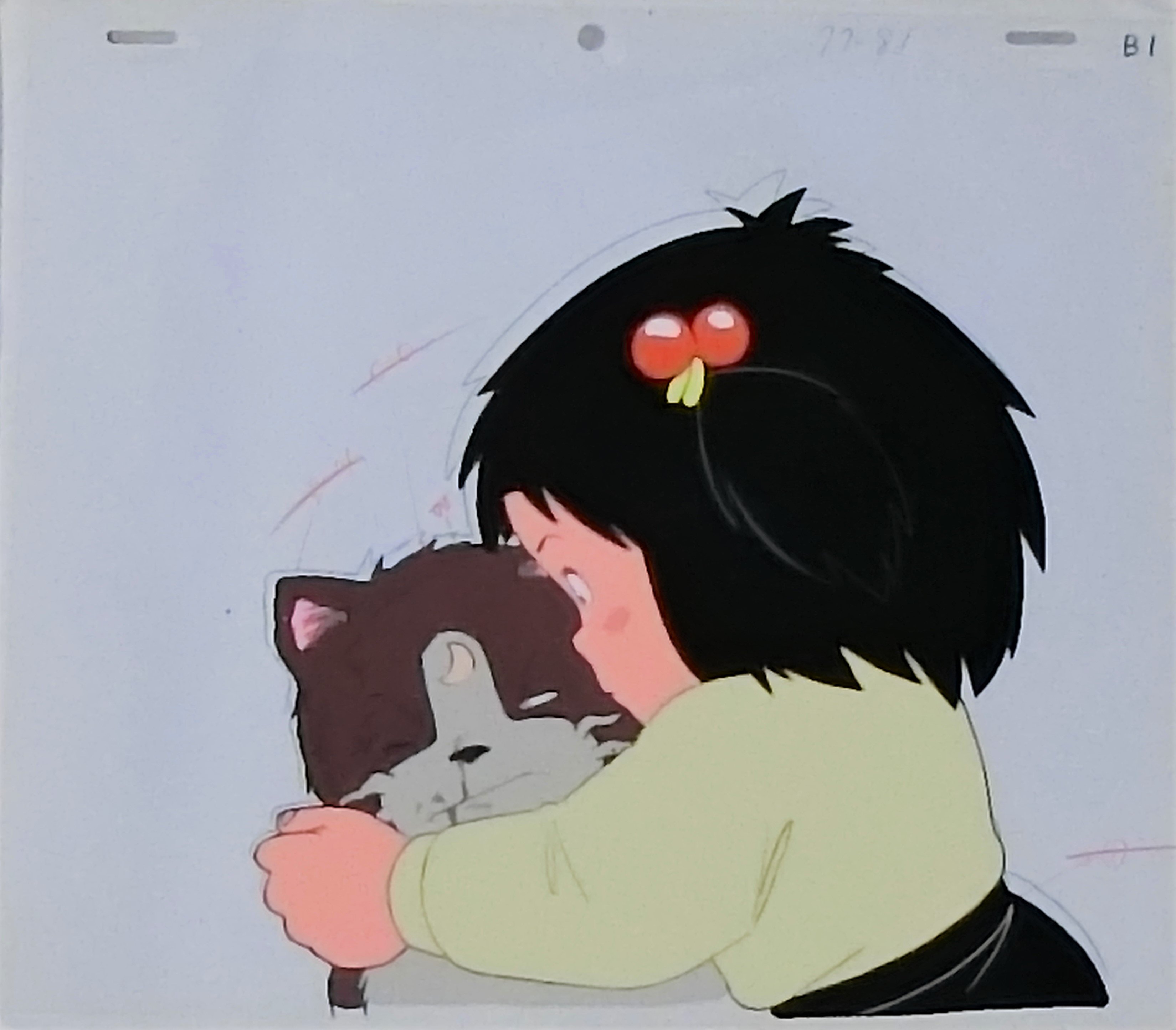 TV版セル画　じゃりん子チエちゃん　アントニオjr 手描き背景付セル画 TV版セル画 じゃりん子チエちゃん アントニオjr 手描き背景付セル画