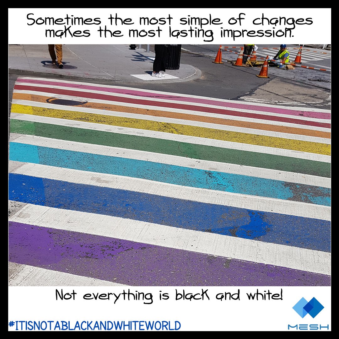 Mesh_Consulting's tweet photo. Sometimes the most simple of changes
makes the most lasting impression. The world is not #Blackandwhite #marketing101 #marketing #strategy https://t.co/MDrCijtBjY