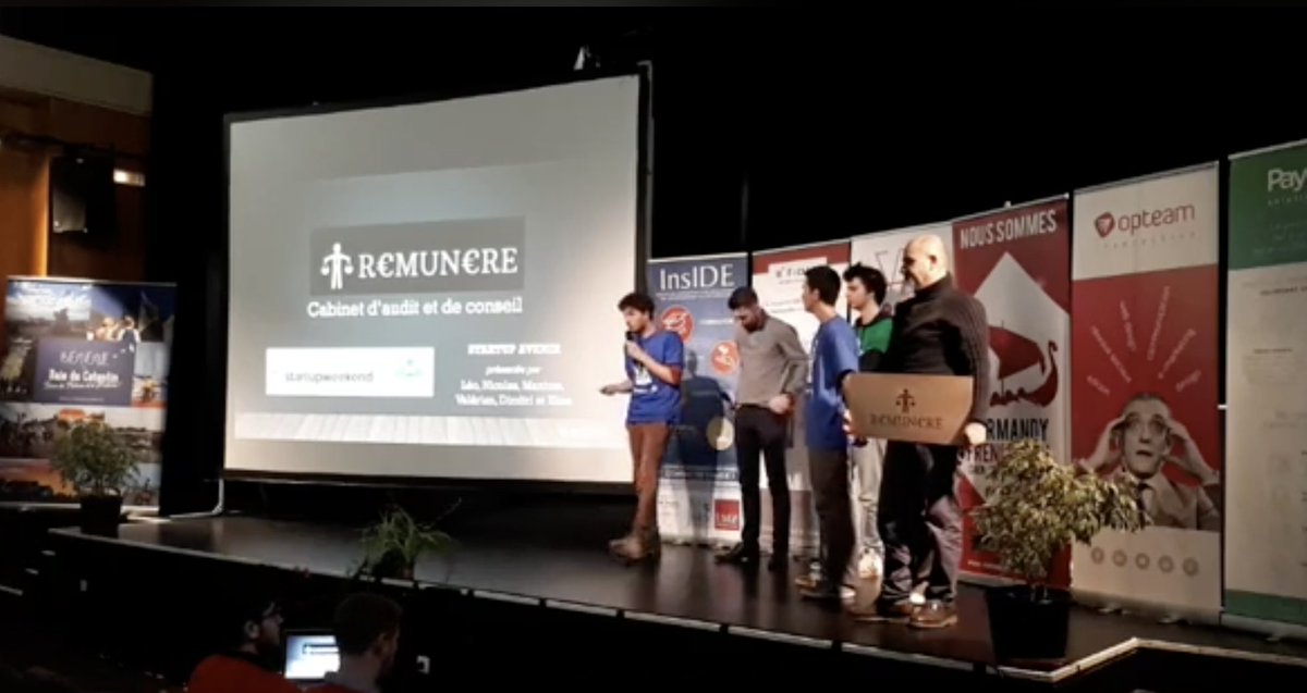 EMNormandie's tweet photo. #SWCarentan Début des pitchs pour les participants au @SWCarentan devant le jury avec le projet R€MUN€RE ! cc @InsIDE_institut @EMNormandie @tendanceouest https://t.co/0Ahal8lyvU