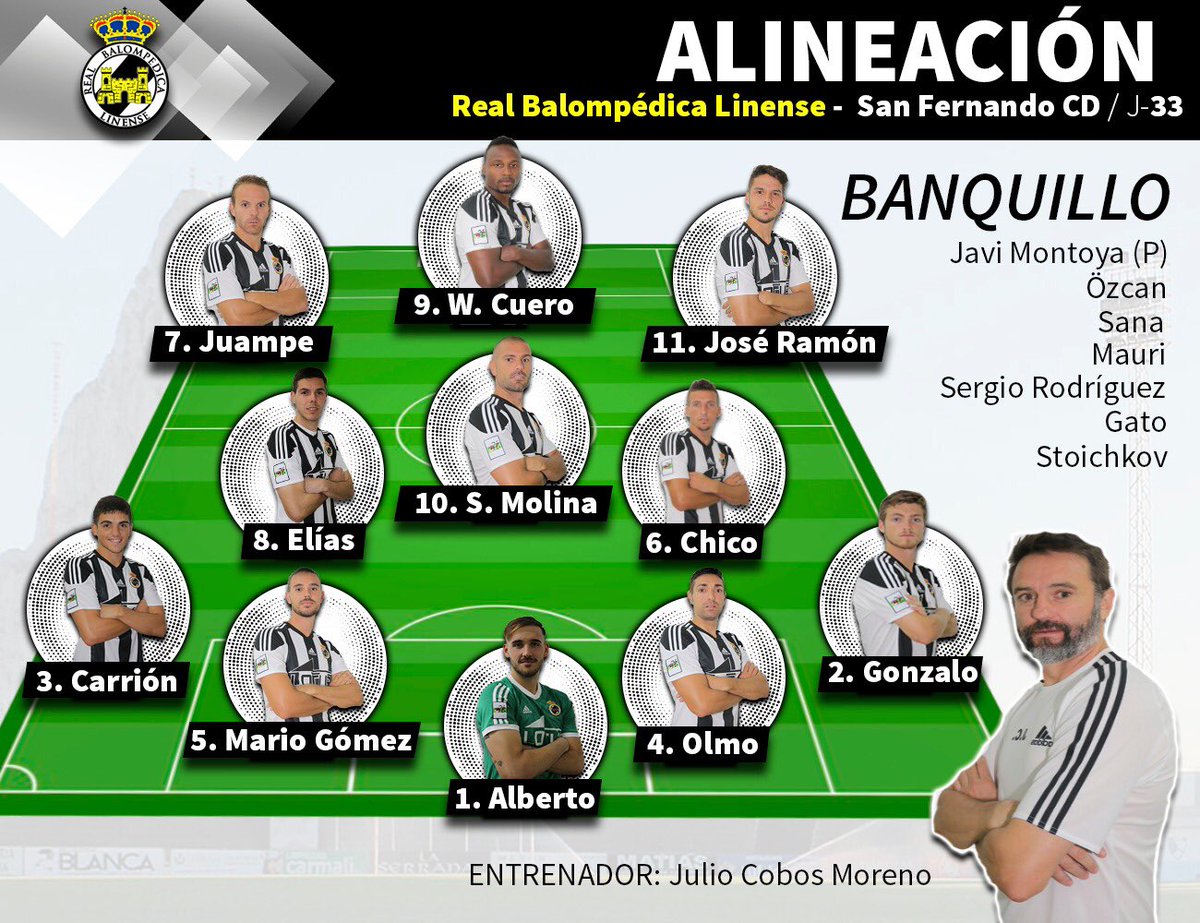 RBL1912's tweet photo. 👥 | ALINEACIÓN Este es el 1️⃣1️⃣ de la @rbl1912 🆚 @SanFernando_CD: 

1️⃣Alberto
2️⃣Gonzalo 
3️⃣Carrión
4️⃣Olmo
5️⃣Mario Gómez 
6️⃣Chico
7️⃣Juampe
8️⃣Elías
9️⃣Wilson Cuero
🔟S. Molina
1️⃣1️⃣J. Ramón 
 
#BalonaSanFernando
👉🏽#YoEstoyConLaBalona https://t.co/bVHtxPKIao