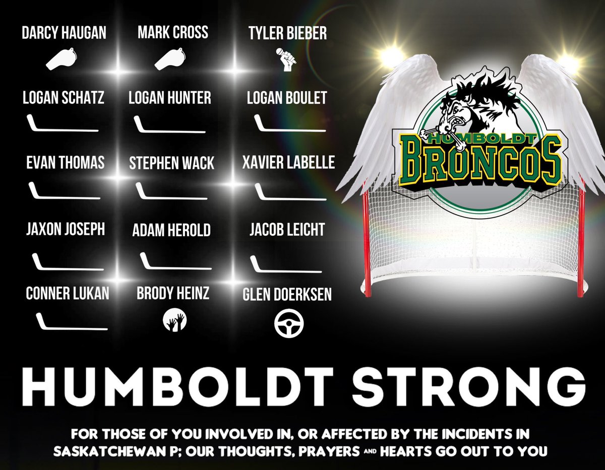 icetimesw's tweet photo. This puts life in perspective! #PrayersForHumboldt Humboldt you will never be forgotten! #HumboldtStrong #HumboldtBroncos God’s hockey team just got a lot better! #RIP https://t.co/7Mqk0Q6K65