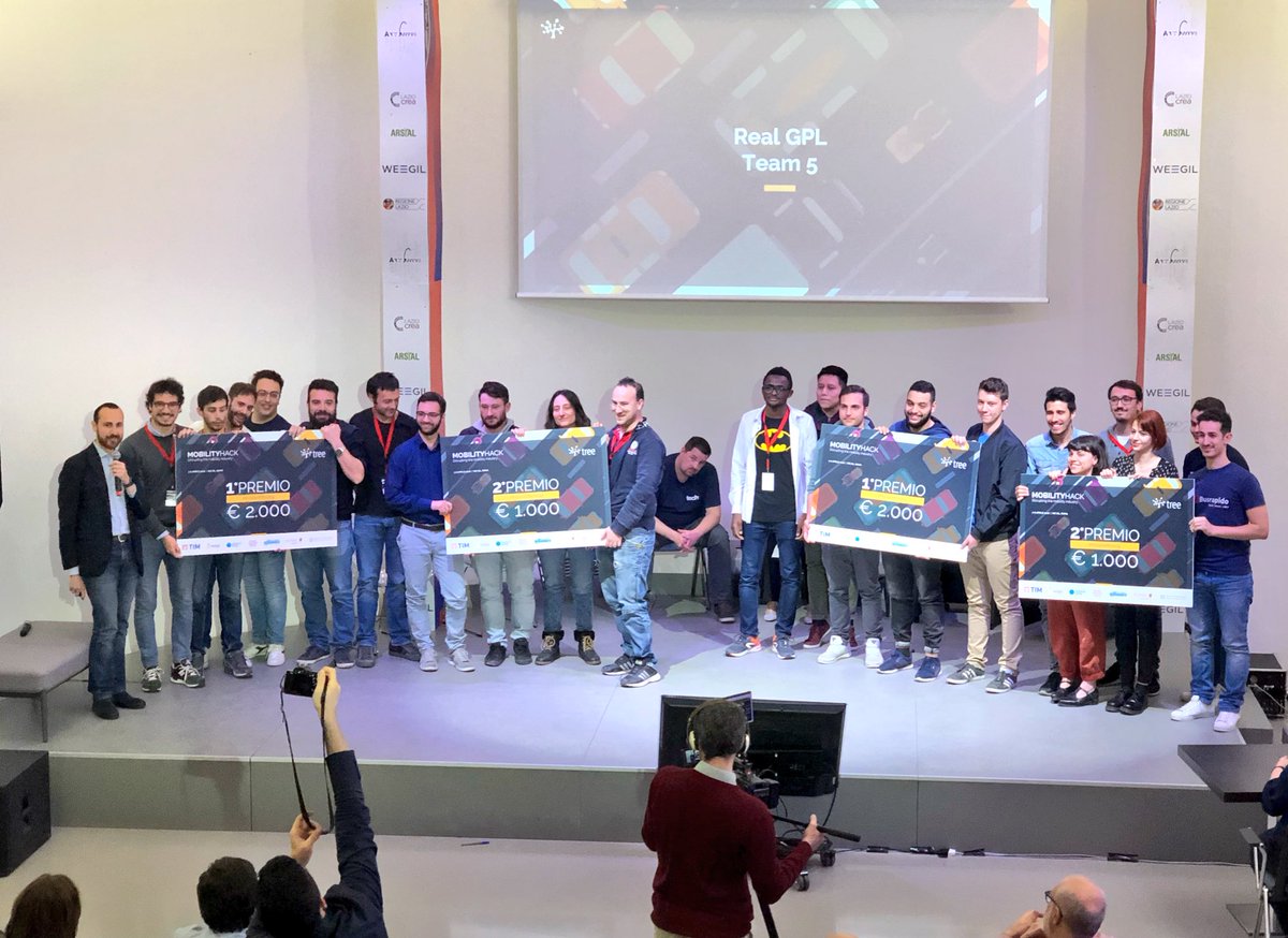 opinnoitaly's tweet image. Ecco i vincitori del primo @tree_srl #MobilityHACK. Complimenti a tutti! Al prossimo #treeHACK @RomaStartup @timwcap @campuspartyIT @mytaxi_it @AgidGov @millionaireit