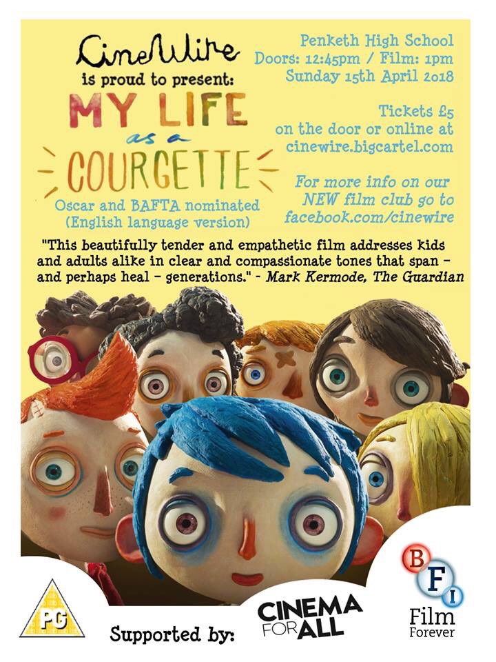 Only one week until our screening of the beautiful family film My Life As A Courgette 💖
Sunday 15th April
12:45pm at <a href="/PenkethSchool/">Penketh High School</a> 
£5 tickets!
More info in the poster below...
<a href="/DiscoverWgton/">Discover Warrington</a> <a href="/Culture_WA/">Culture Warrington</a> <a href="/WarringtonBC/">Warrington Borough Council</a> @WhatsonWA_UK <a href="/TeamWarrington/">WA Biz & Events</a>