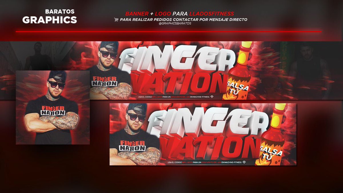 ¡Buenas tardes gente! 
Hoy domingo toca presentar un nuevo diseño 💥🤘🏽 Esta vez toca un Logo + Banner + Header para el gran LladosFitness 🏋🏽‍♂️🇺🇸

Espero que os guste, cualquier cosa contactar por Mensaje Directo