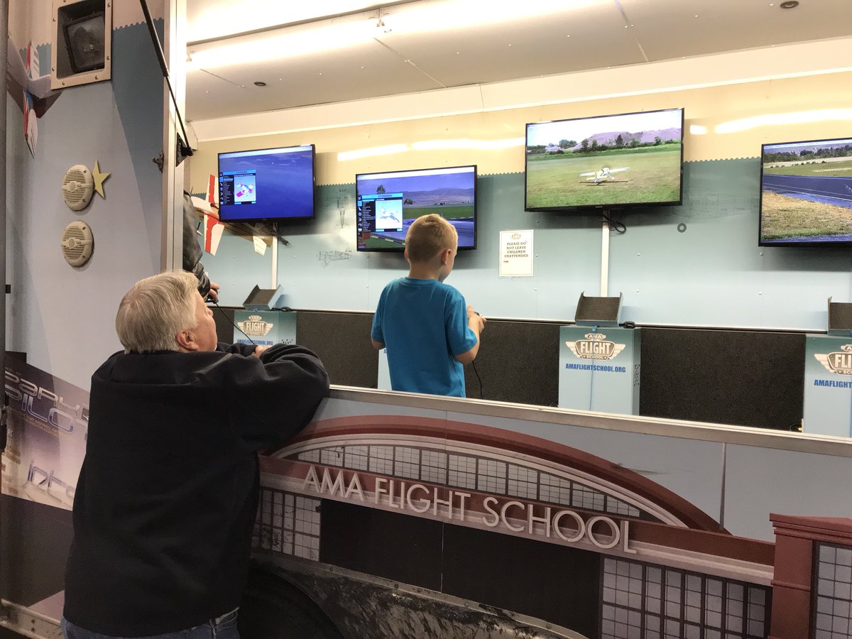 PrivateBrief's tweet photo. The AMA RC Flight school at the #WeakSignals2018 show in #Toledo. Nice #simulator setup in the Academy of Model #Aeronautics trailer. GREAT idea!
#drones #quadcopters #UAV https://t.co/Ff2peScElx