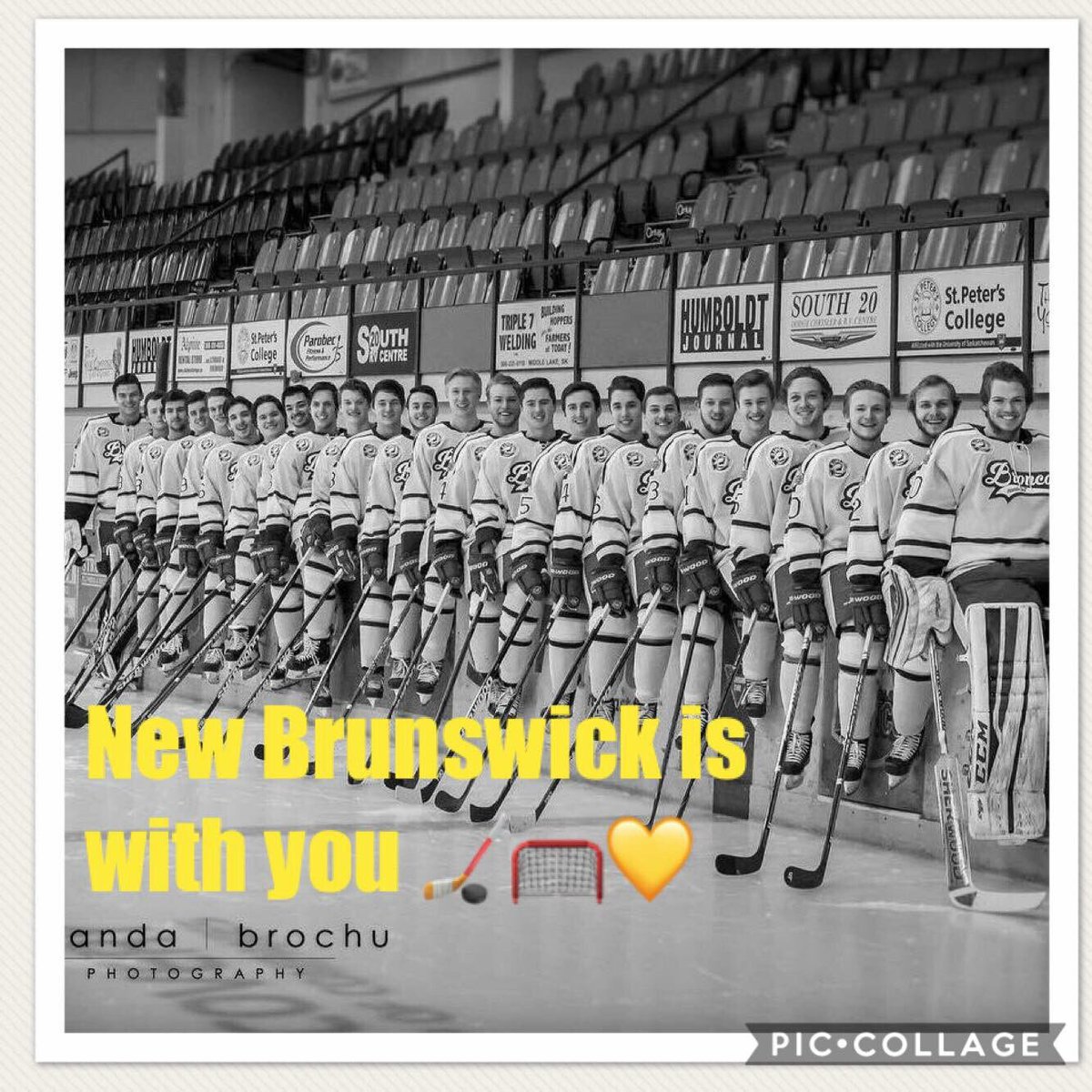 💛PLEASE SHARE💚 
This was made for the Humboldt Broncos to let them know we here in New Brunswick have them all in our hearts. Unimaginable devastation 💔 please share 💛 #prayersforhumboldt #broncostrong #sjhl #humboldt #broncos #prayforhumboldt Photo credit to Shannon Budgell