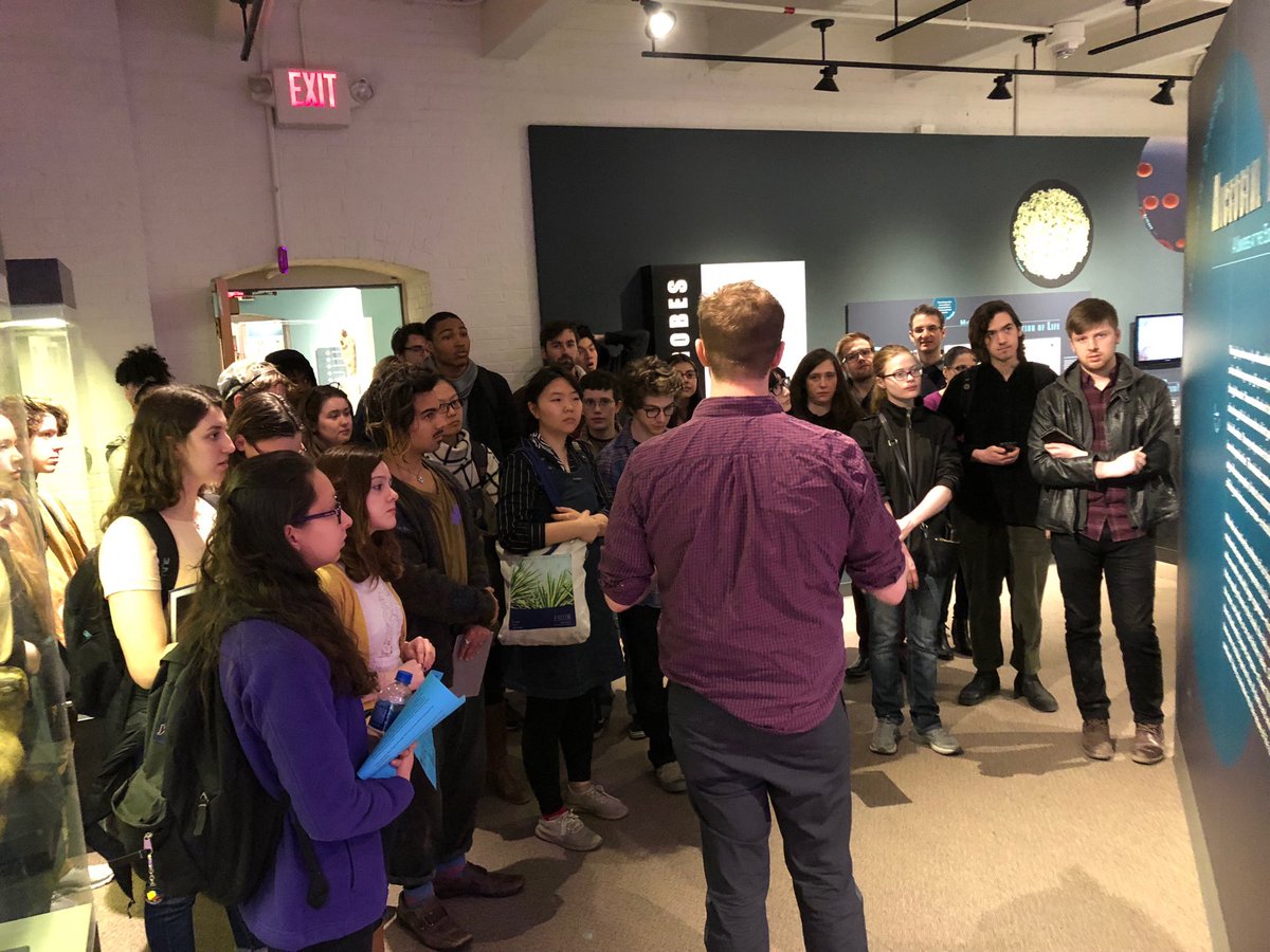 gtritchroman's tweet photo. We’ve made it to the Microbial Life exhibit with @Bard_EH History of the Experiment and @JudeLab_Bard BIO111 classes! https://t.co/DH99d9gifa