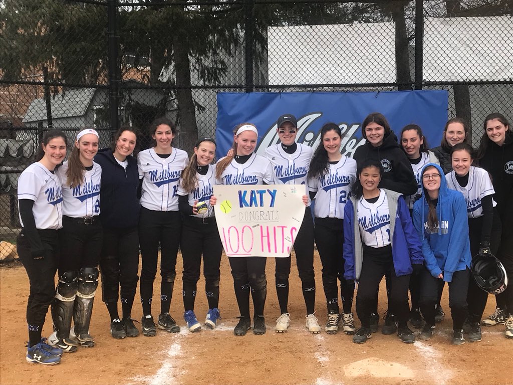 millburn_sball's tweet photo. CONGRATULATIONS to Millers senior Katy Shepard on her 100th hit!! Way to go Katy!!! https://t.co/Uj8Wguh2xM