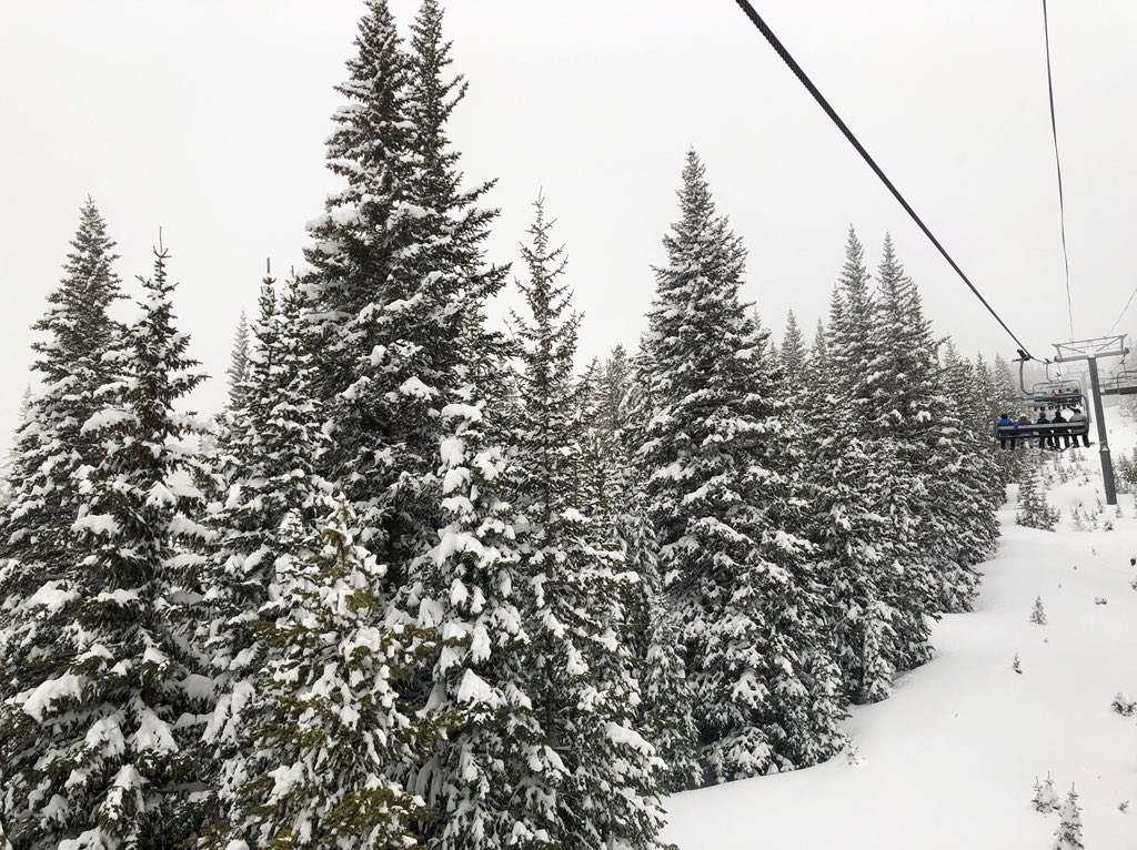 A fresh foot in the last 24 hours, putting us at 25” inches in 48 hours! #Breck #SpringIsEpic