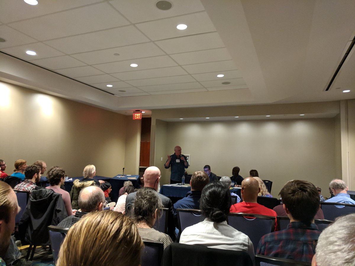jamie_woodcock's tweet image. Kim Moody on the importance of understanding the union in two ways: union as an institution and union as movement #LaborNotes2018