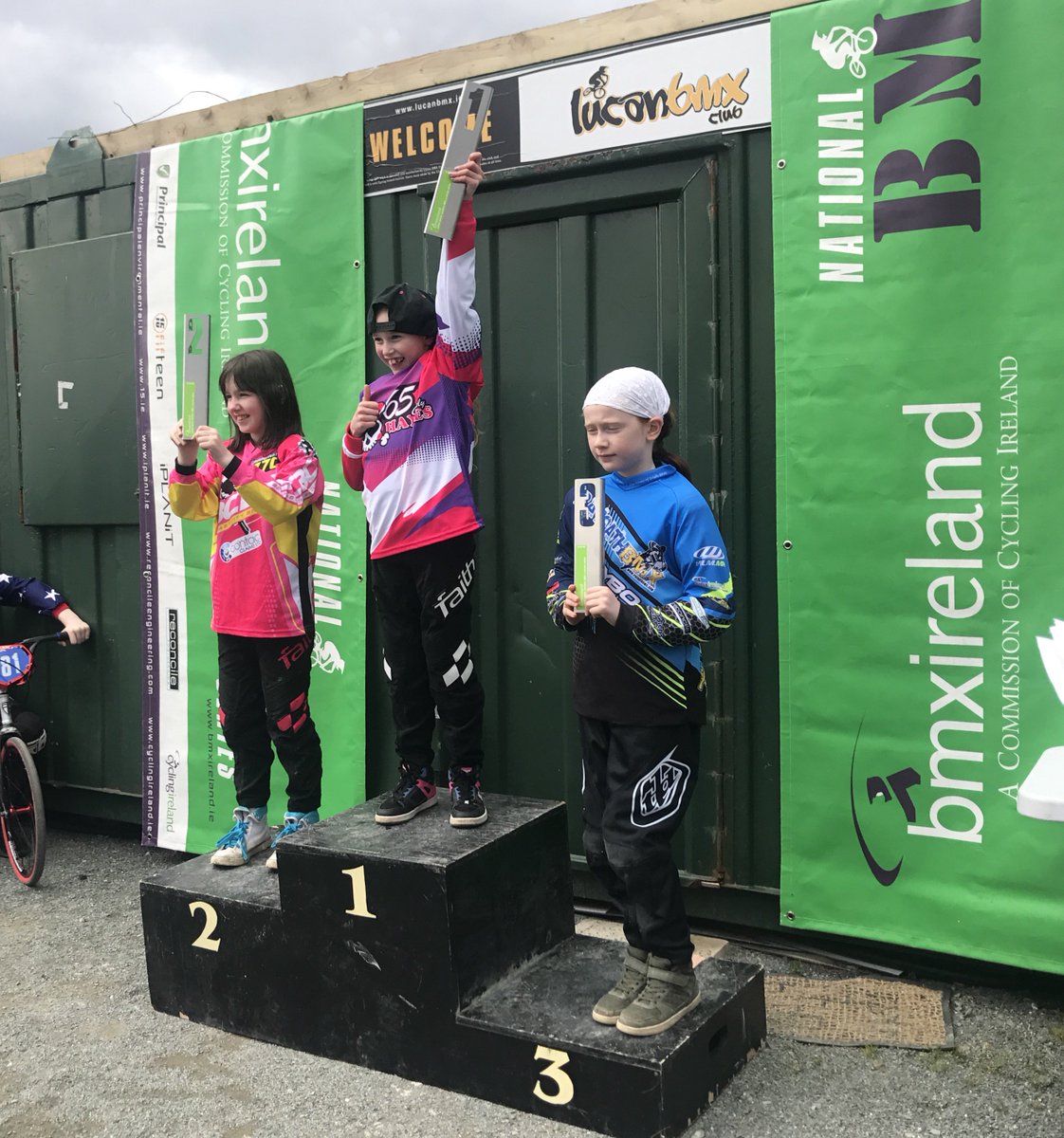 BelfastCityBMX's tweet photo. It was an awesome start to the #BMXIreland #NationalBMXSeries in Lucan today. 

Congratulations to Team BCBC members Tommy, Jamie, Andre &amp; Lucy on their podium finishes!

#BMX #RaceDay #BelfastCityBMX https://t.co/mejrupwi9h