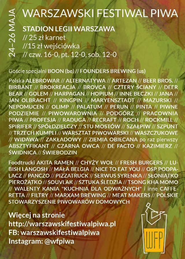BrowarOlimp's tweet photo. To co? Kto z Was wybiera się na Warszawski Festiwal Piwa? 🍻👏🏻 Już teraz zapraszamy na piwo i pogadanki 👌 https://t.co/uRTwBDFt8v