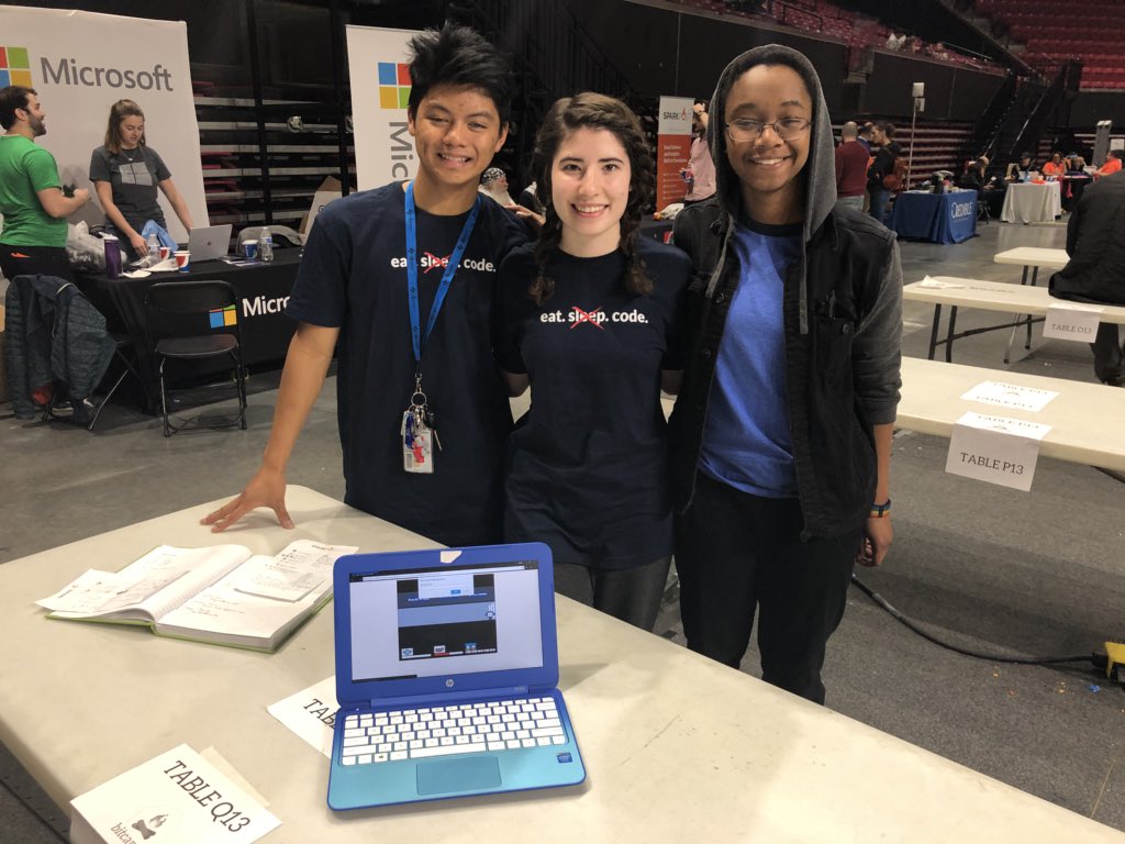 bitcmp's tweet photo. Check out their video game ft. surviving at a hackathon! #meta #bitcamp2018 https://t.co/jRVCxKkRAx