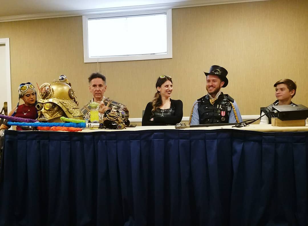HallHdotcom's tweet photo. #StarWarsSteampunkUniverse had an inspirational panel about how #cosplay can turn into "Cause-play" at the #steampunk @GaslightConSD #GaslightGathering yesterday.

Video of this "Crusaders for Charity" panel will be up soon. ~Aaron

#starwars #StarWarsCosplay #steampunkcosplay https://t.co/cSxmQxWz7G