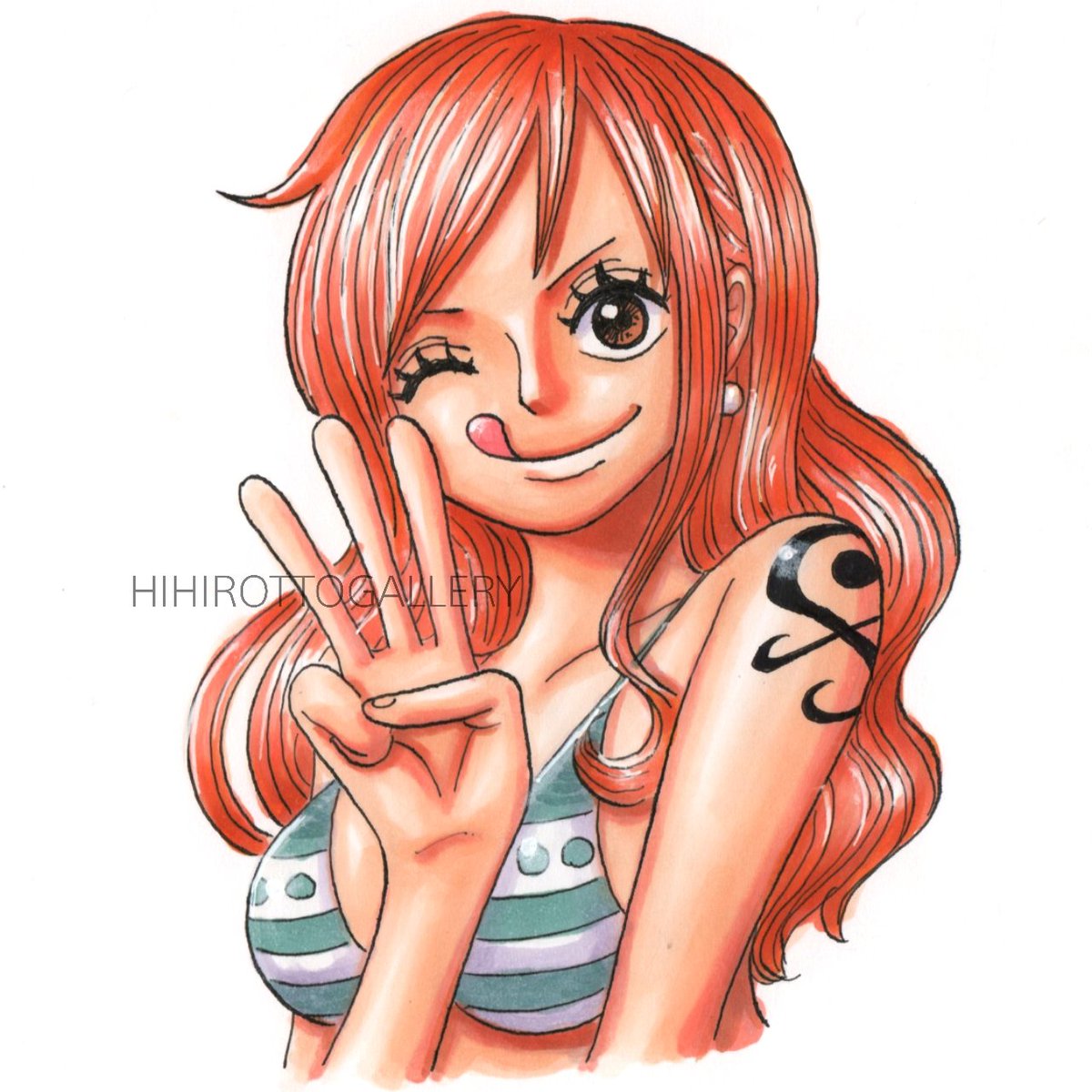 菅わらのヒヒロット 最近全然one Pieceの絵描いてなかったので ワンピースタワー三周年のんナミっすわああああんをドゥゾッ