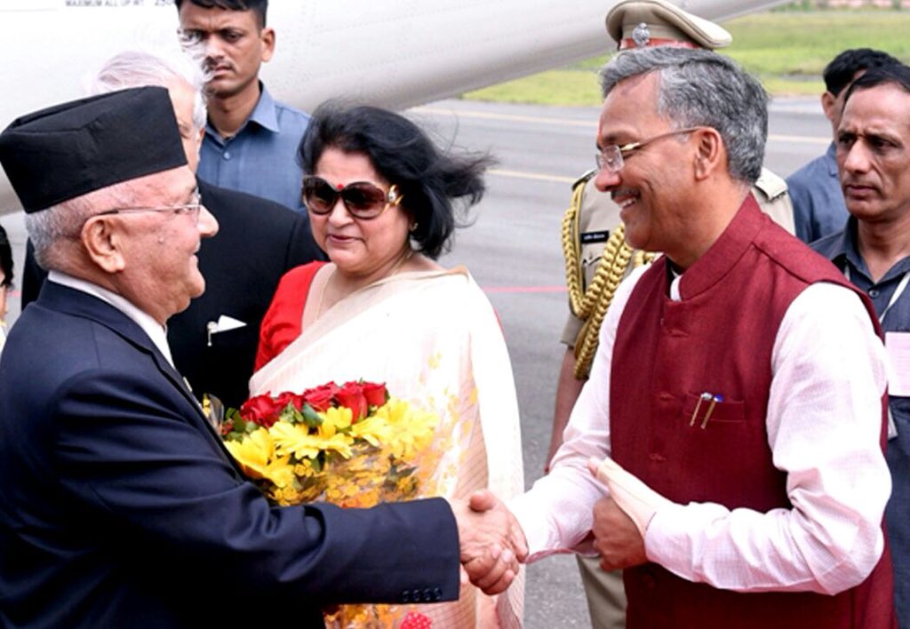 Earlier in the day, I welcomed Nepalese PM Shri KP Sharma Oli &amp; Smt Oli at the Pantnagar Airport. Nepal and India share a special bond and I hope that this visit will strengthen this bond further