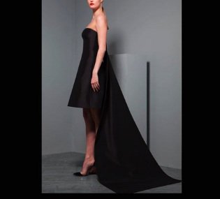 ConchettaRizza's tweet image. Luv the architectural mood of this #HighLowGown, channeling Audrey Hepburn 1960"s - Timelessly Chic!
