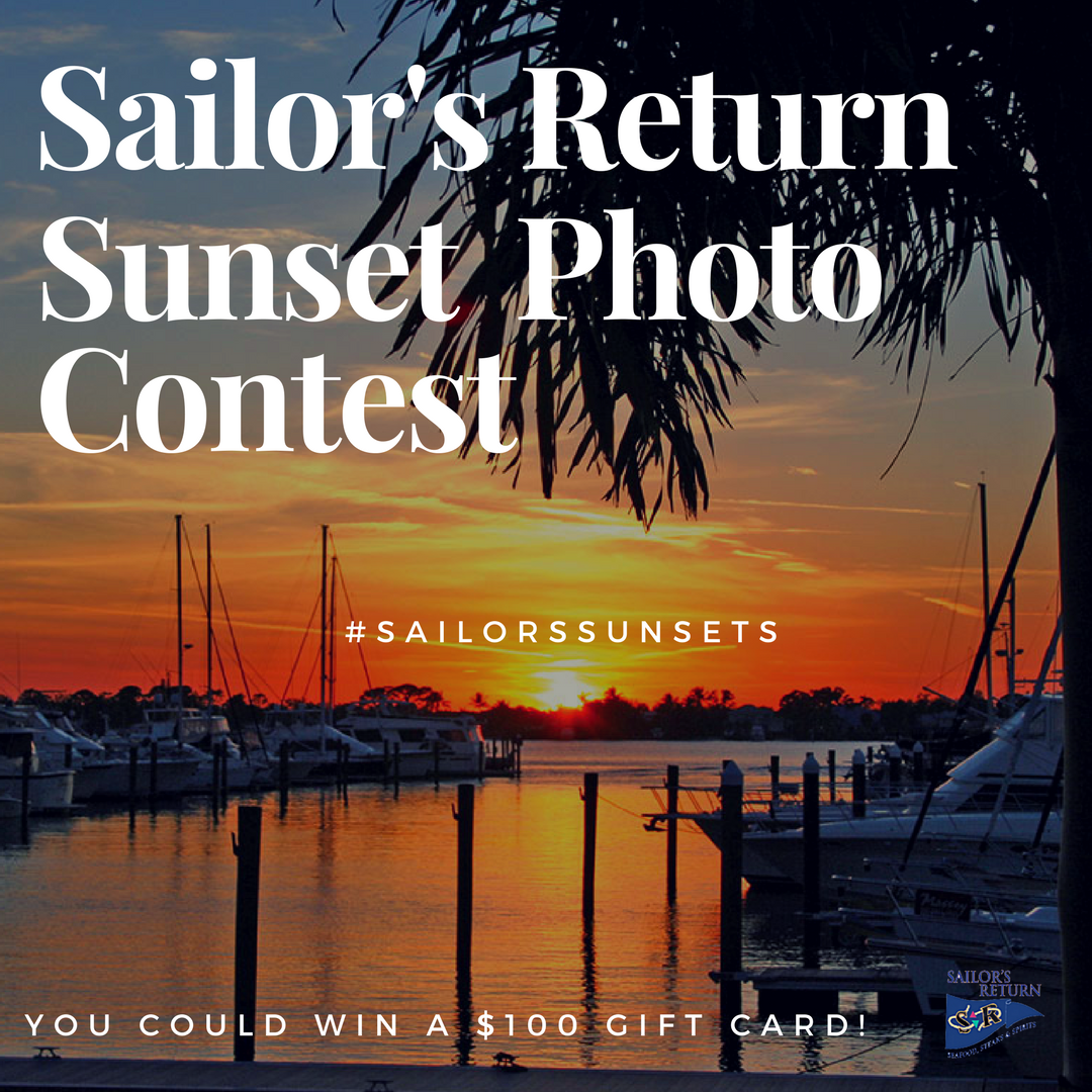 ReturntoSailors's tweet photo. While you're here, we invite you to share your Sailor's Return Sunset photograph and you could win a $100 Gift Card! Be sure to use the tag #SailorsSunsets
Contest ends April 30th and we will announce the winner. See you at #sailorsreturn! https://t.co/HLqERo6LmU