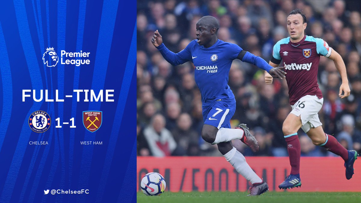 Chấm điểm kết quả Chelsea 1-1 West Ham