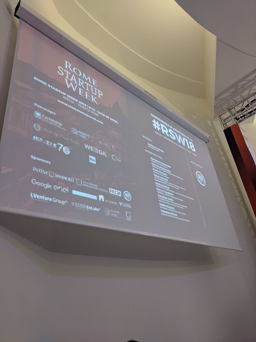 jaskin's tweet photo. Standing room only as #RomeStartupWeek #rsw18 begins and #SportsTech and #MobilityHack wind down. https://t.co/ufTDnOryae