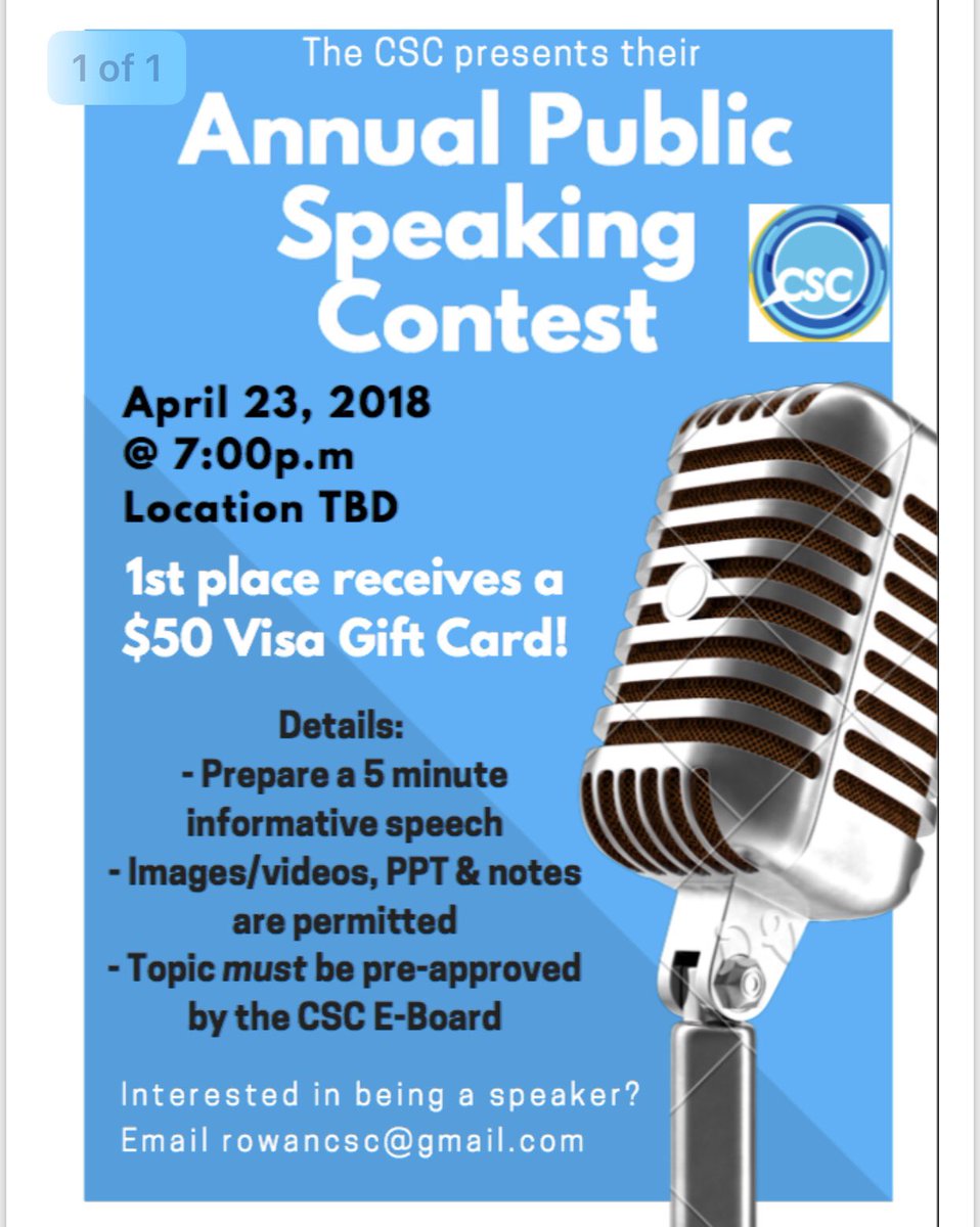 RU_CommStudies's tweet image. Last CSC meeting is this Monday, April 23 at 7 pm! This meeting includes the annual public speaking contest— check out more info below! 👇🏼👇🏼