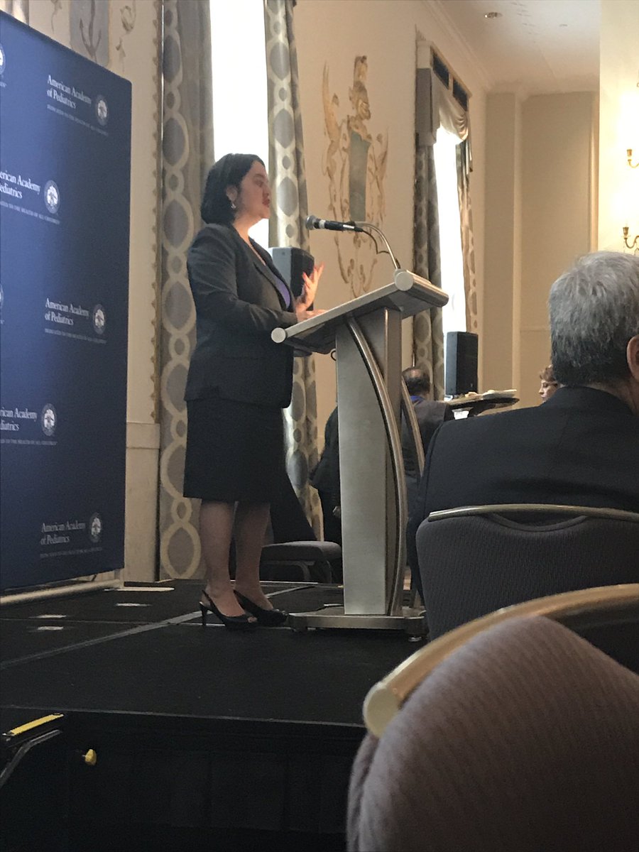 AAPSOPT's tweet photo. "I believe that embracing and welcoming immigrants and refugees is not only the right thing to do, it is who we are as a nation... Especially when we are talking about children." -@MarielenaNILC, Exec. Director of the National Immigration Law Center #AAPLegCon #PutKids1st https://t.co/pRVWYi11ZP