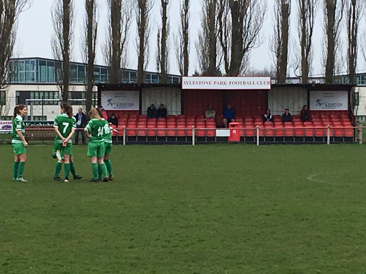 WemTownLadies's tweet photo. The Lady Saints with their biggest win of the season at the original home of @GaryLineker wrap up the three points vs @LeicCityLFC in the @FA_WPL 

#greenlasses
@OfficialAPFC https://t.co/SNXiUhzdRB