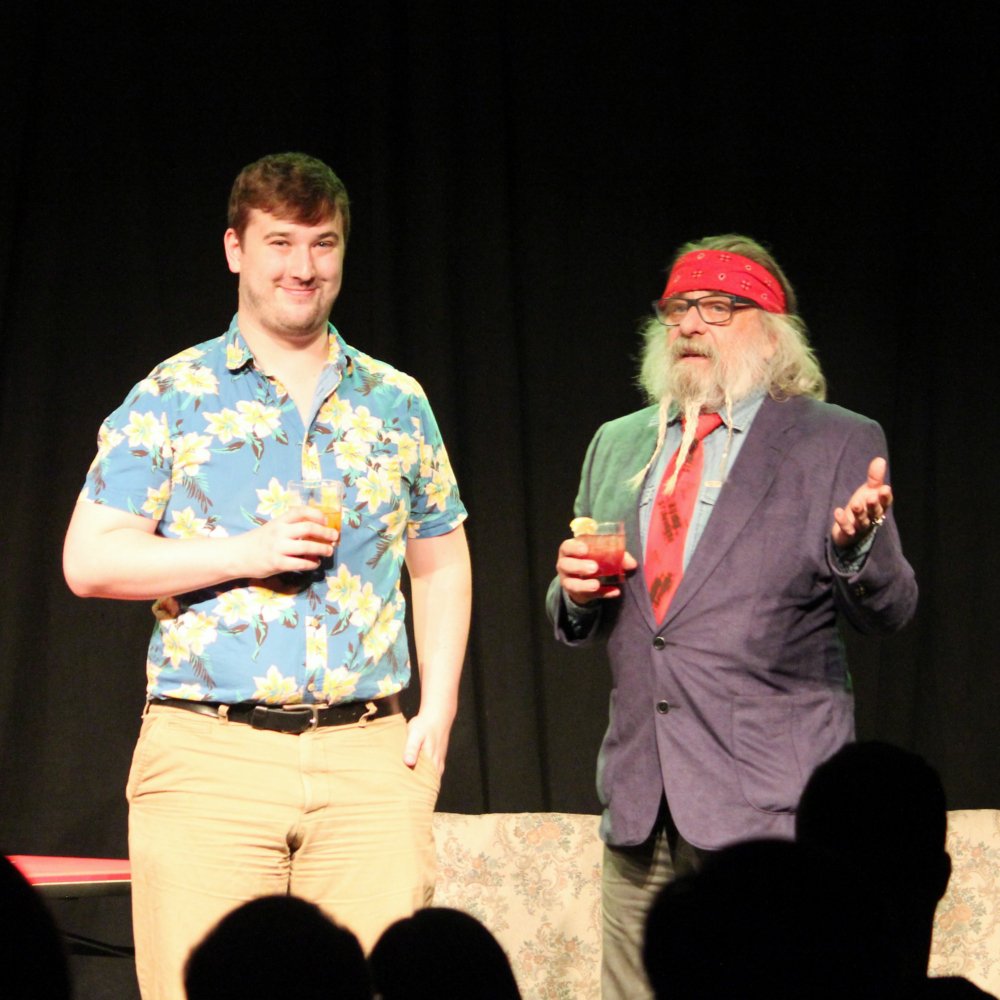 YEGLateNight's tweet photo. Donovan had a hell of a time cohosting the Variety Show last night @Grindstoneyeg with the one and only Dana Anderson! https://t.co/YIDnfCH0rX