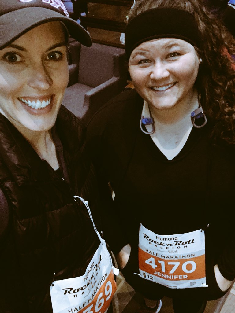 Coach_Jewell's tweet photo. The Raleigh Rock ‘N Roll Half Marathon was a success! Elegant? Definitely not. Finished? Absolutely! I loved getting to see new spots of Raleigh! @RunRocknRoll #onestepatatime #myfirsthalf #13.1 #DortheaDixIsABeast #runrdu #runraleigh #onwardandupward https://t.co/srkIYH6Jdd