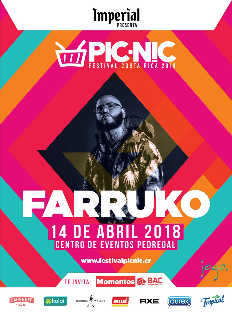 FarrukoOfficial's tweet photo. Este proximo sábado 14 de Abril estaré en el #PicnicFestCR en #CostaRica 🇨🇷 no se lo pierdan! encuentra tus tickets  aquí 👉 https://t.co/rN77eyvDoq
@picnicfestcr https://t.co/SLEjm0BmiN