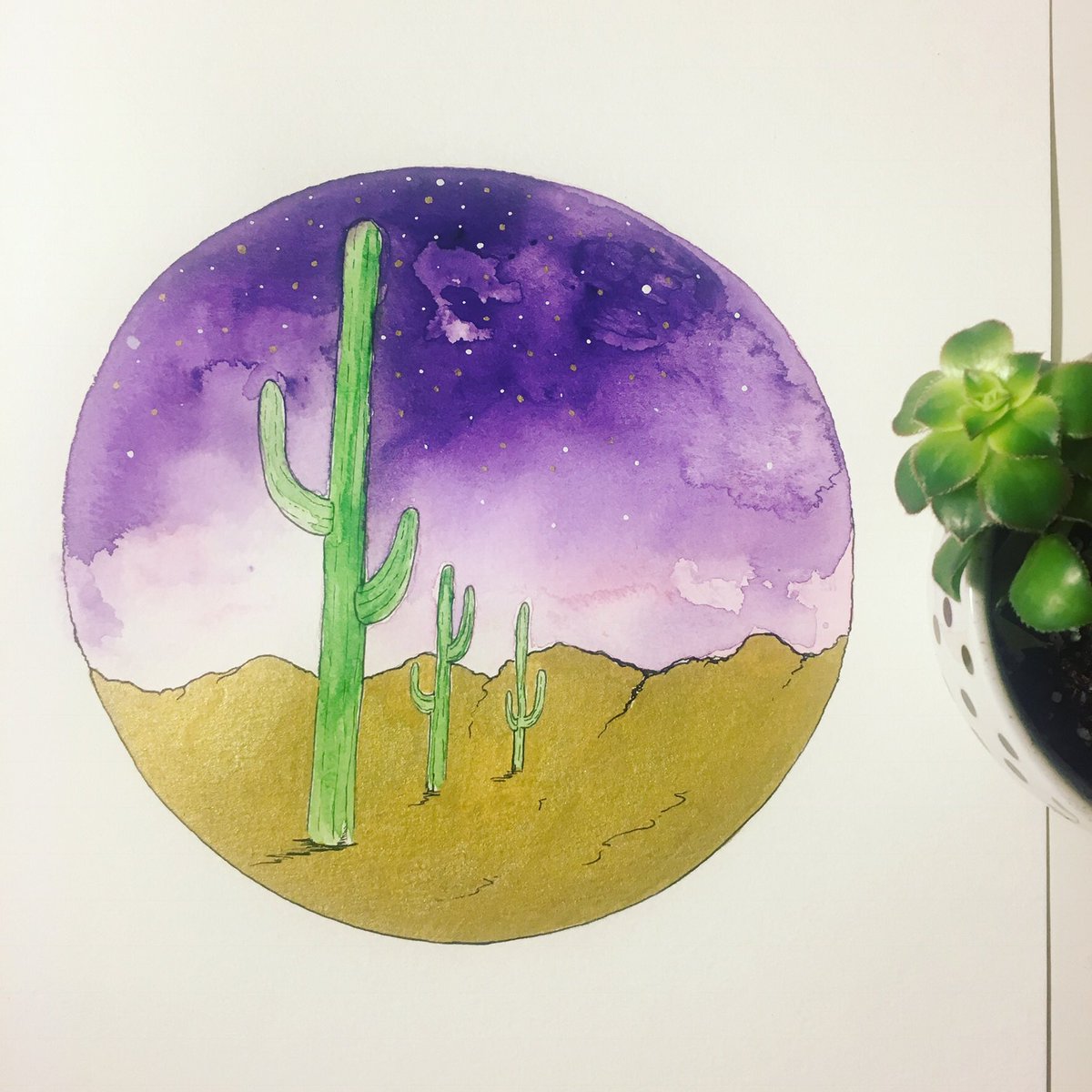 RoksArtist's tweet photo. Just made a timelapse of my Cactus in the Valley painting! Artsy types, check it out!! —> https://t.co/nMk1yIobgX #painting #paintingprocess #art #artist #artists #EtsySeller https://t.co/JY7TA7FhJB