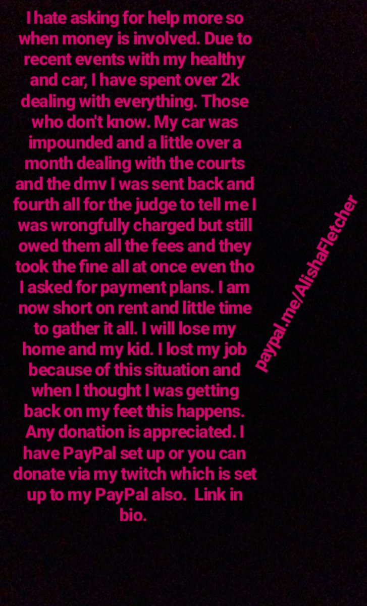 QueenLishie's tweet photo. A serious note on what I've been dealing with recently....
For anyone who can help my twitch is set up for donations. Anything makes a difference. https://t.co/5rdpBzzutN