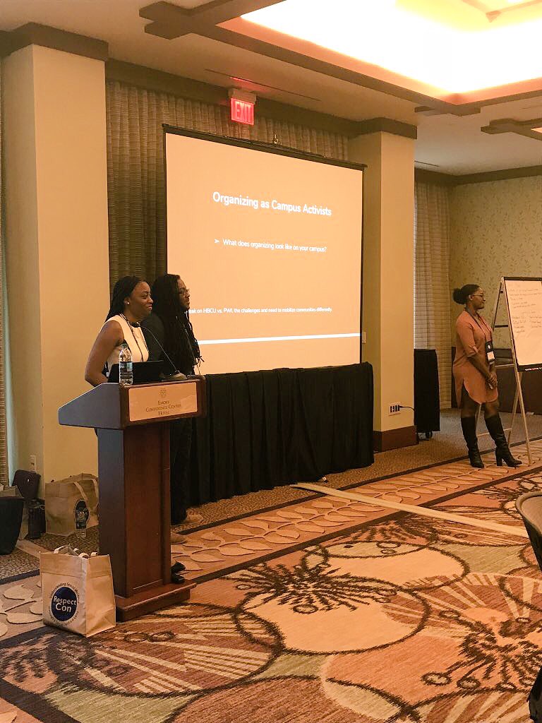 ClarissaMBrooks's tweet photo. Had a great time speaking on the state of campus organizing at #RespectCon w/@_iAmRoyal & @VenkaylaHaynes https://t.co/cYezJNeYv5