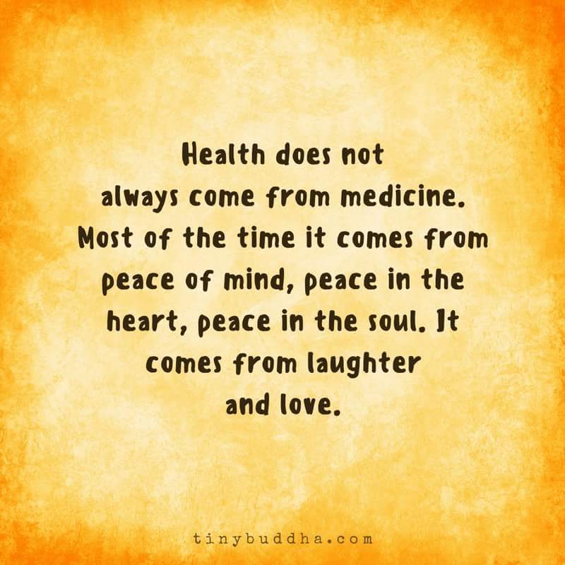 AbstractFox's tweet photo. Health comes from piece of mind, heart, and soul. #health #quotes #wisdomtoshare #truth https://t.co/BpVyKkNEr5