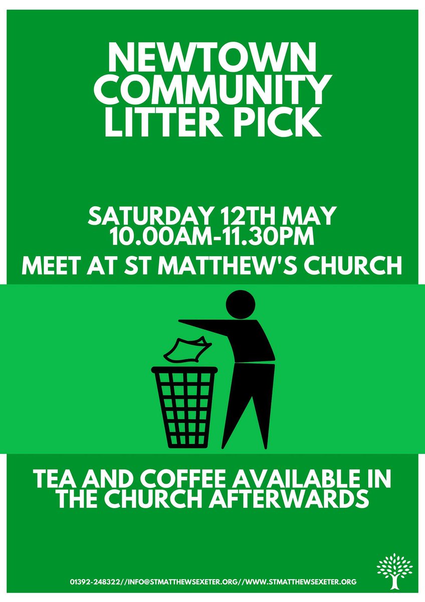 JayneLeaverCB's tweet photo. Come along and help give Newtown a spring clean. @MatthewVizard @NatalieVizard @ExeterCouncil @CLIFT0NINN @ncaexeter https://t.co/nbLydjTwGV