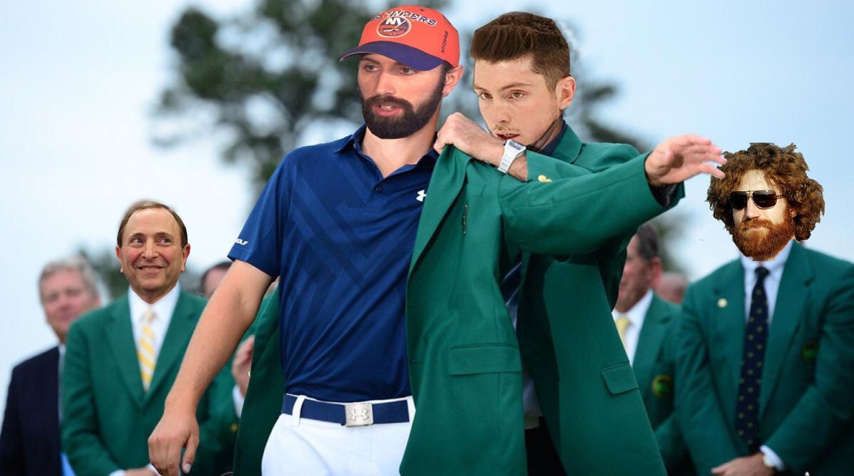 commie22's tweet image. Congratulations Nick Leddy, you are the 2018 NHL #Masters Champion. 
#TheGreenJacket