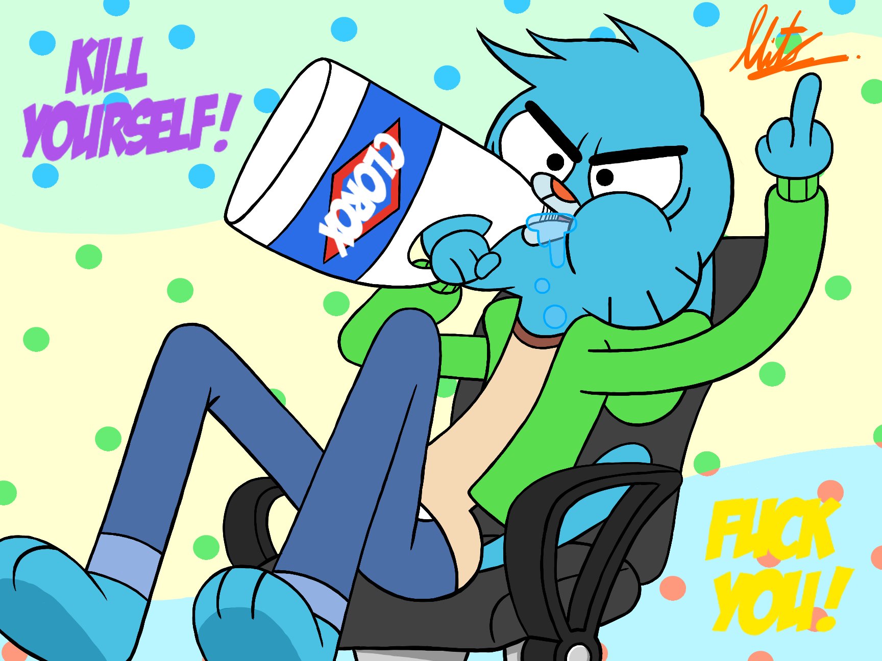 RadiumIven on Twitter: "Gumball is @ChrisRGun Looks like he's giving up