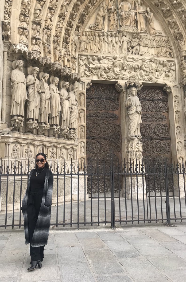 OGSTamara's tweet photo. We went to mass at #Notre-Dame today, it was entirely in French and an unforgettable experience! #sjuglobal https://t.co/JoeoQh7SpG