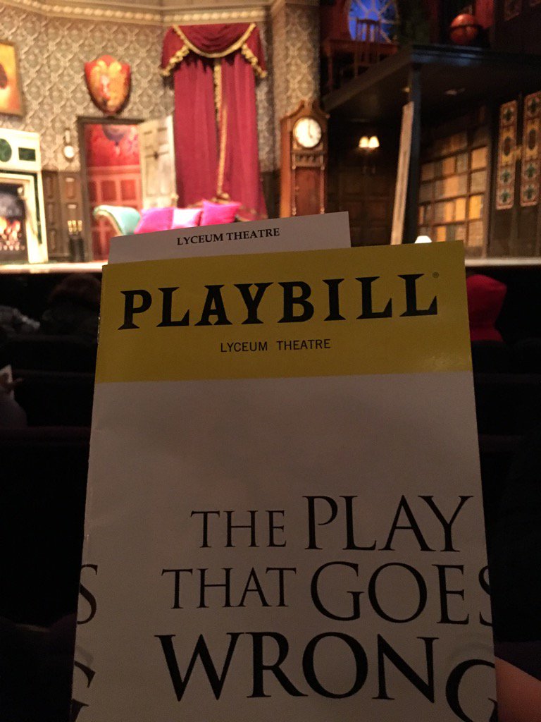 Finally seeing The Play That Goes Wrong, I cannot wait to see the play “flop” 😂😂
