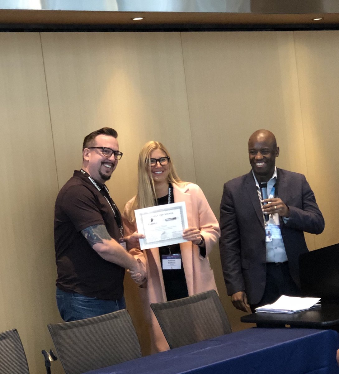 AndreaBielecki's tweet photo. Congratulations David Parker @wishplay for winning the #REALMx2018 Shark Tank award!! We @INVIVOcom are excited to work with you!! @ChisilARVRMR @RealitiesinMedx https://t.co/UTBwVQcB46
