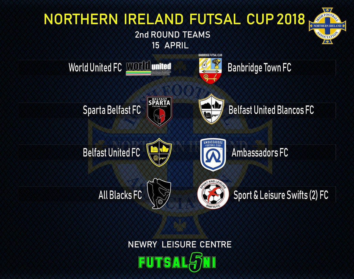 BelfastFutsal's tweet photo. Next up is the Quarter Finals of the Northern Ireland Futsal Cup as we take on Ambassadors Futsal in Newry next Sunday. The Blancos take on @SpartaBelfastFC, with the winners of each tie meeting in the Semi Finals.

#BlackandYellow 🖤💛
#BelfastBlancos ⚫️⚪️ https://t.co/RAaYVIgxaD