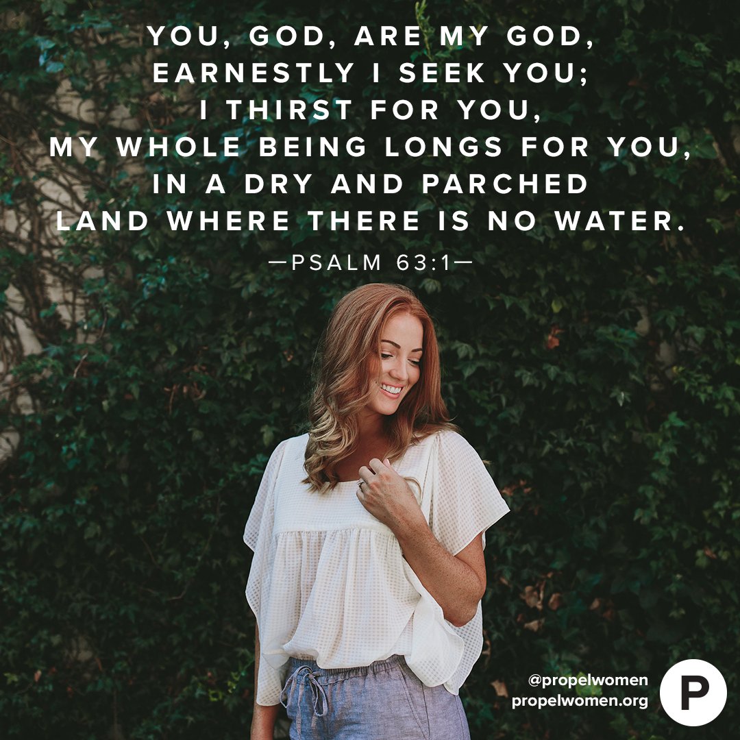 PropelWomen's tweet image. There is only One who can satisfy your thirst so that you’ll never be thirsty again!