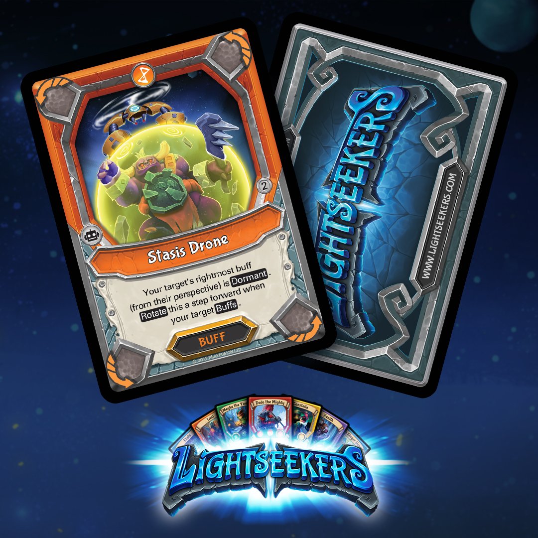 lightseekers's tweet photo. Make life really difficult for your target with the Stasis Drone buff available now in #LightseekersMythical booster packs! https://t.co/BhcFi9v1aB