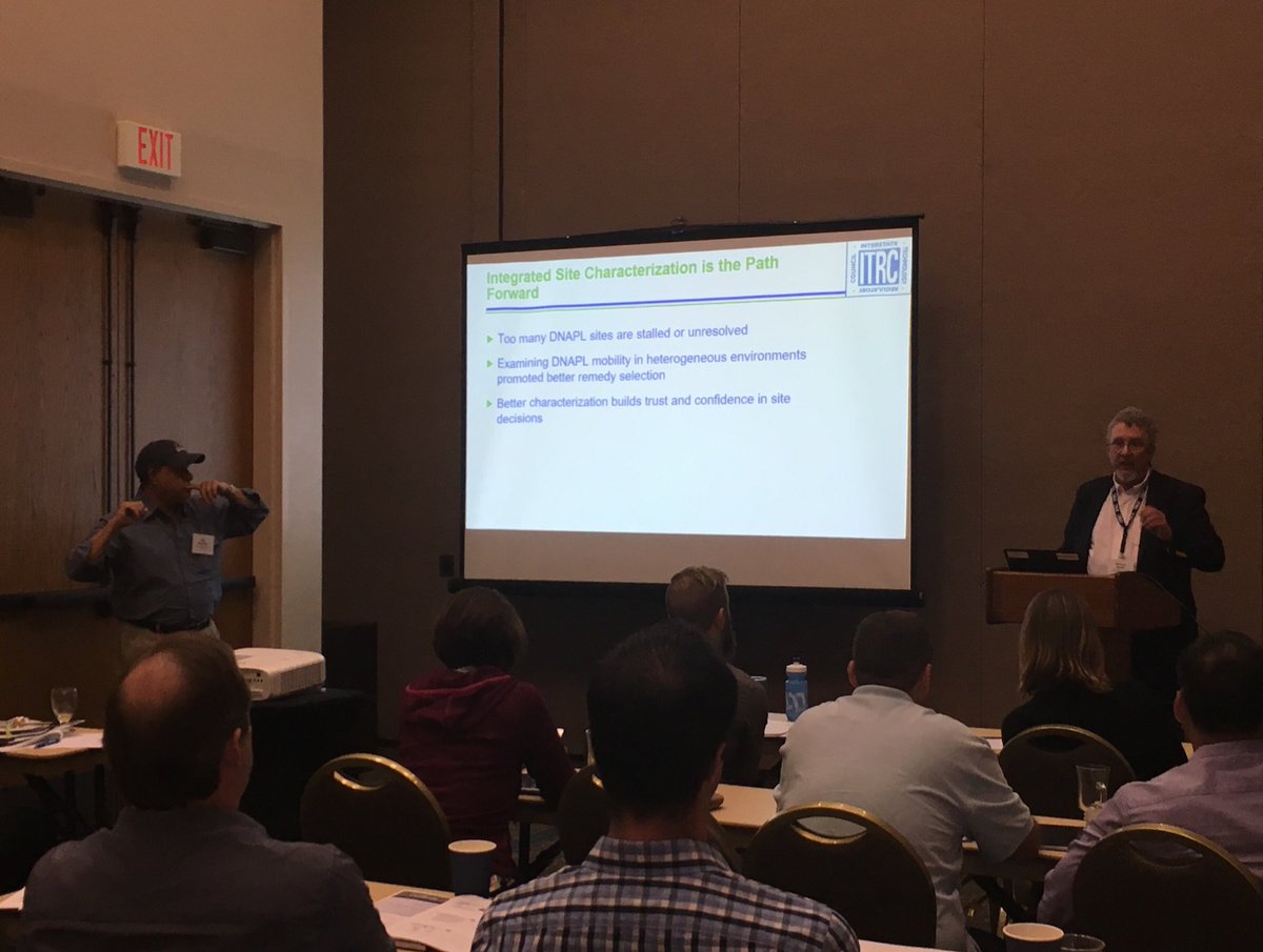 hvrectanus's tweet image. Finishing up ITRC Integrated LNAPL-DNAPL Site Characterization training @ #Chlorinated18