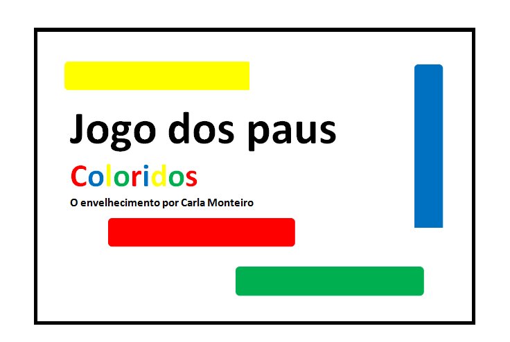 Envelhecimentcm's tweet photo. SUGESTÃO DE INTERVENÇÃO: JOGO DOS PAUS COLORIDOS

Mais um recurso que desenvolvi a pensar nos mais velhos. O jogo dos paus coloridos é um jogo de estimulação psicomotora, para intervir a nível individual. É constituído por 20 exercícios.
LER MAIS: https://t.co/rkWDJLkivL https://t.co/MvXe1aHzsf