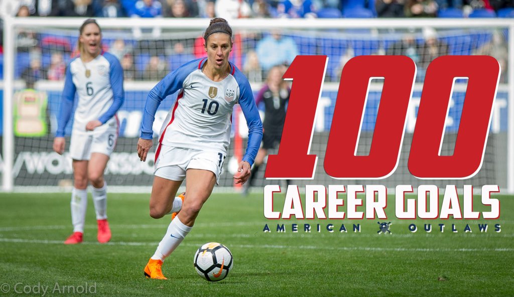 .<a href="/CarliLloyd/">Carli Lloyd</a> is a damn legend. Congrats on the milestone! 💯