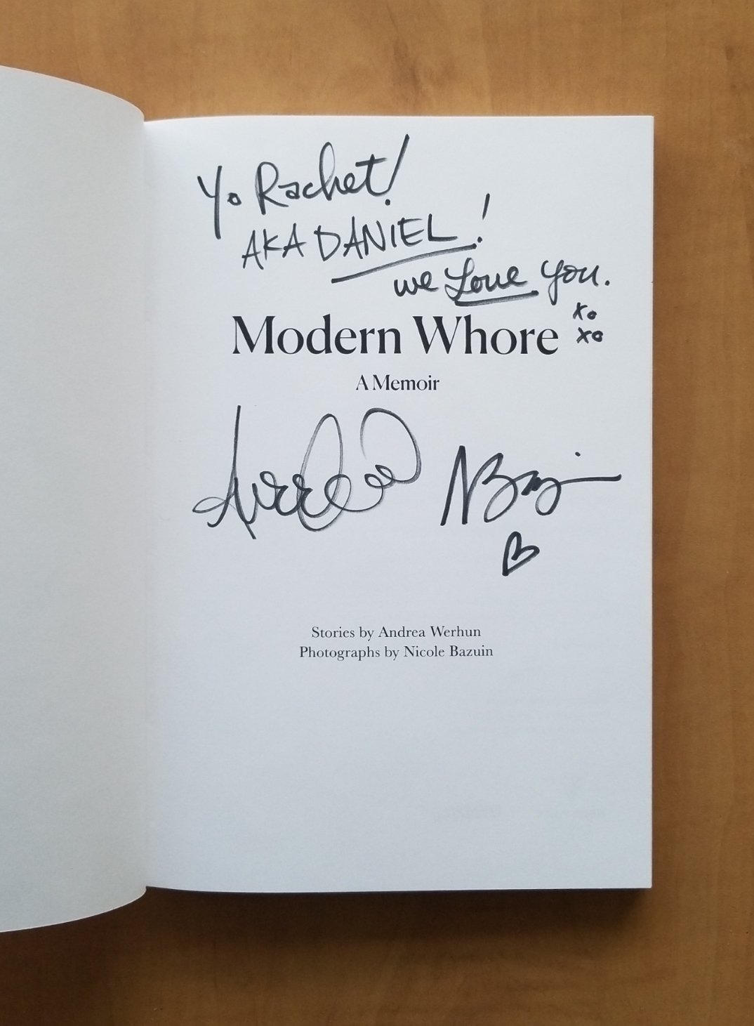 1 pic. About to finally sit down with my copy of @modernwhore.
From what I've heard her read live, @andreawerhun
