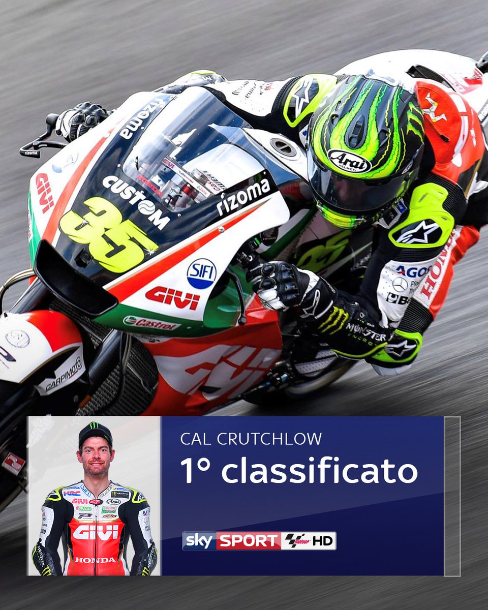 SkySportMotoGP's tweet photo. #Crutchlow vince una gara pazza e va in testa al Mondiale! 🏆🌍 
2⃣🇫🇷 @JohannZarco1 
3⃣🇪🇸 @Rins42 
🇦🇷 #Gasado #SkyMotori #ArgentinaGP #MotoGP 

https://t.co/lAZfuviWLU https://t.co/ht4Q1SeoUc