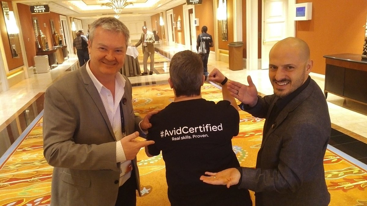 Great to see so many #AvidCertified users and partners at #AvidConnect  don't miss the Pro Tools, Media Composer and MediaCentral ¦ Editorial Management training sessions starting at 1pm today, Wynn, Las Vegas.