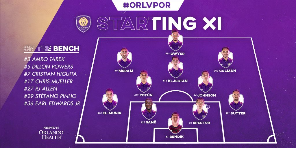 OrlandoCitySC's tweet photo. The City XI facing Portland today! #ORLvPOR https://t.co/Cp1ccYIToZ